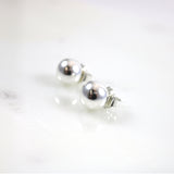Silver Tone Ball Earrings