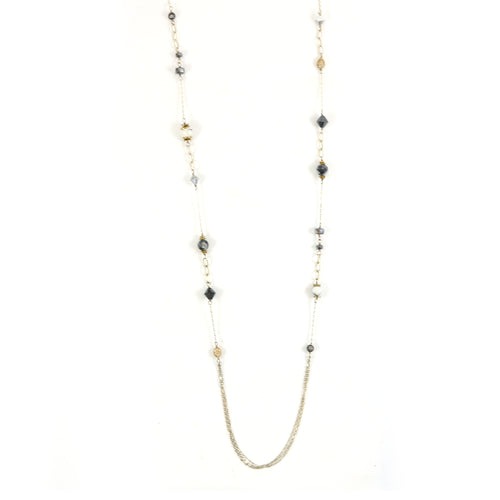Silver Tone Lariat Necklace