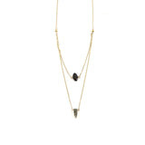 Double Dainty Hematite Necklace