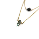 Double Dainty Hematite Necklace