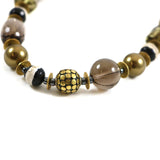 Black/Copper Tone Beads Necklace