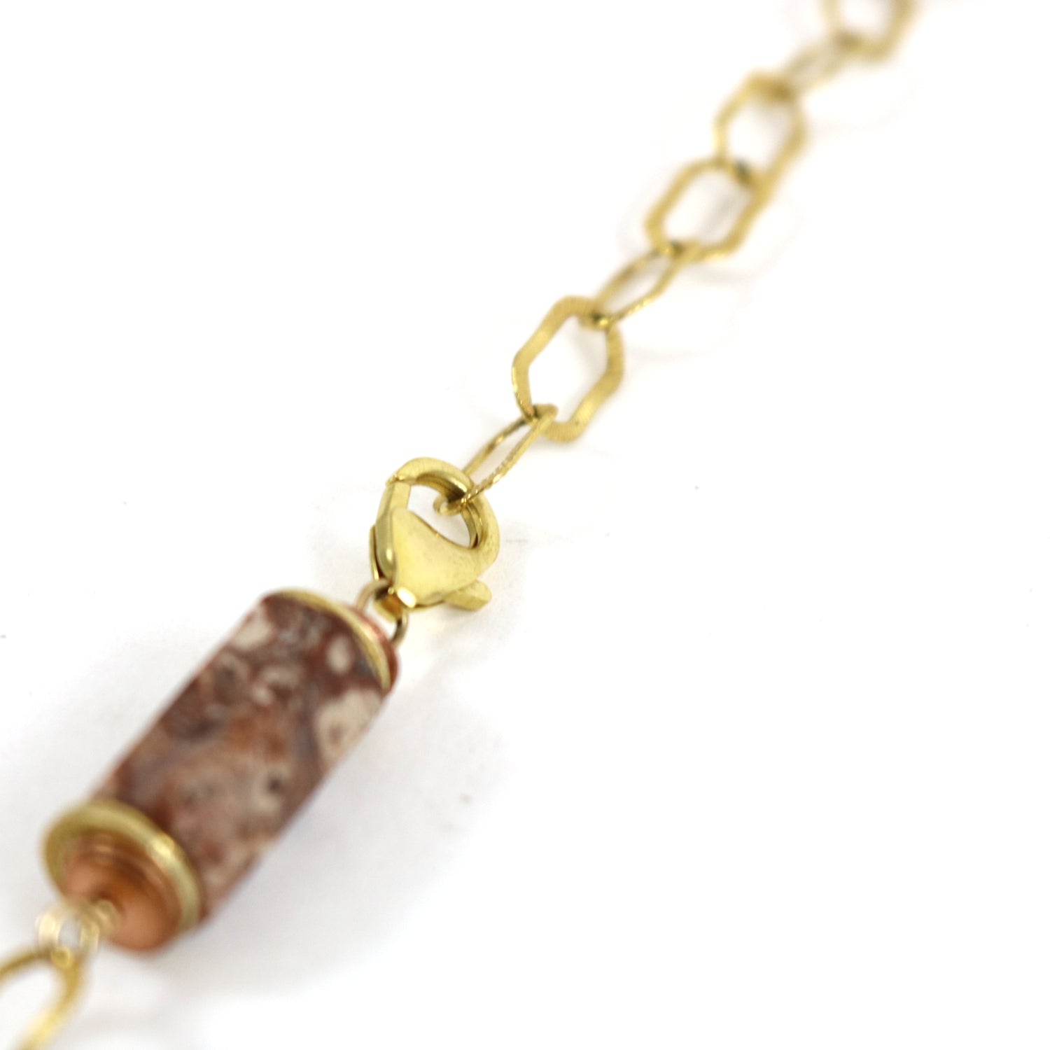 Gold Chain Lariat Necklace