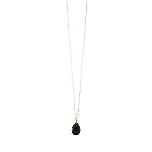 Burgundy Drop Necklace