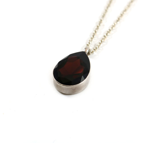 Burgundy Drop Necklace