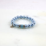 Sparkle Pearl Sapphire Stretch Bracelet