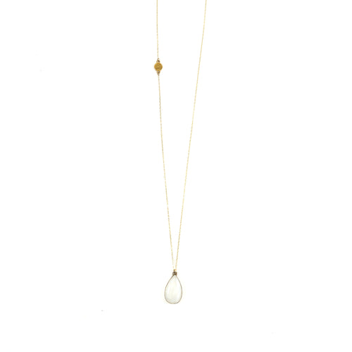 Moonstone Lariat Necklace