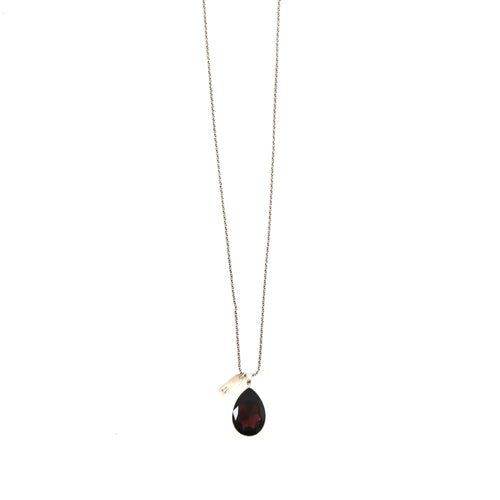 Burgundy Drop Necklace