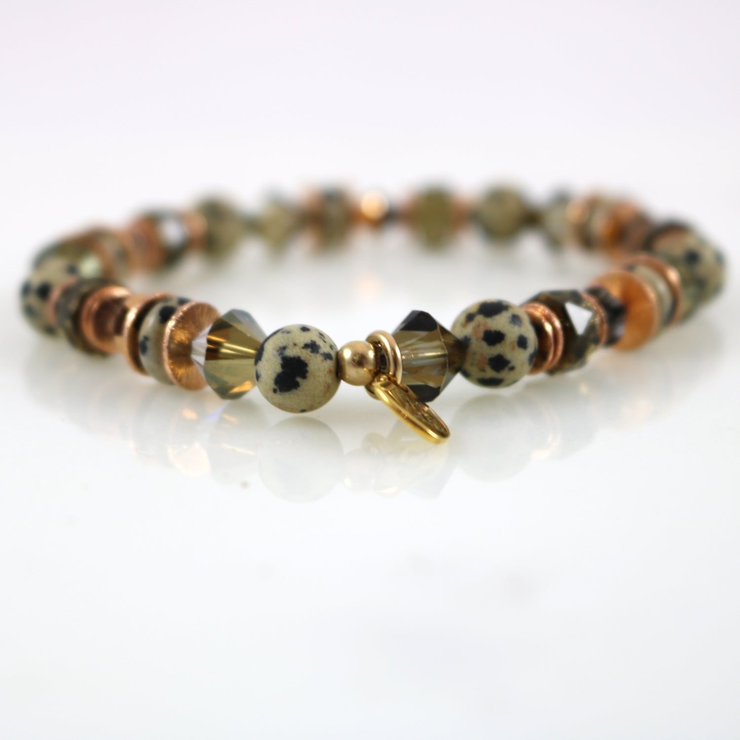 Dalmatian Jasper Stretch Bracelet