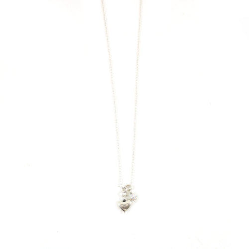 Sparkle Heart Cluster Necklace