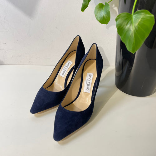 Romy Blue Suede Heels