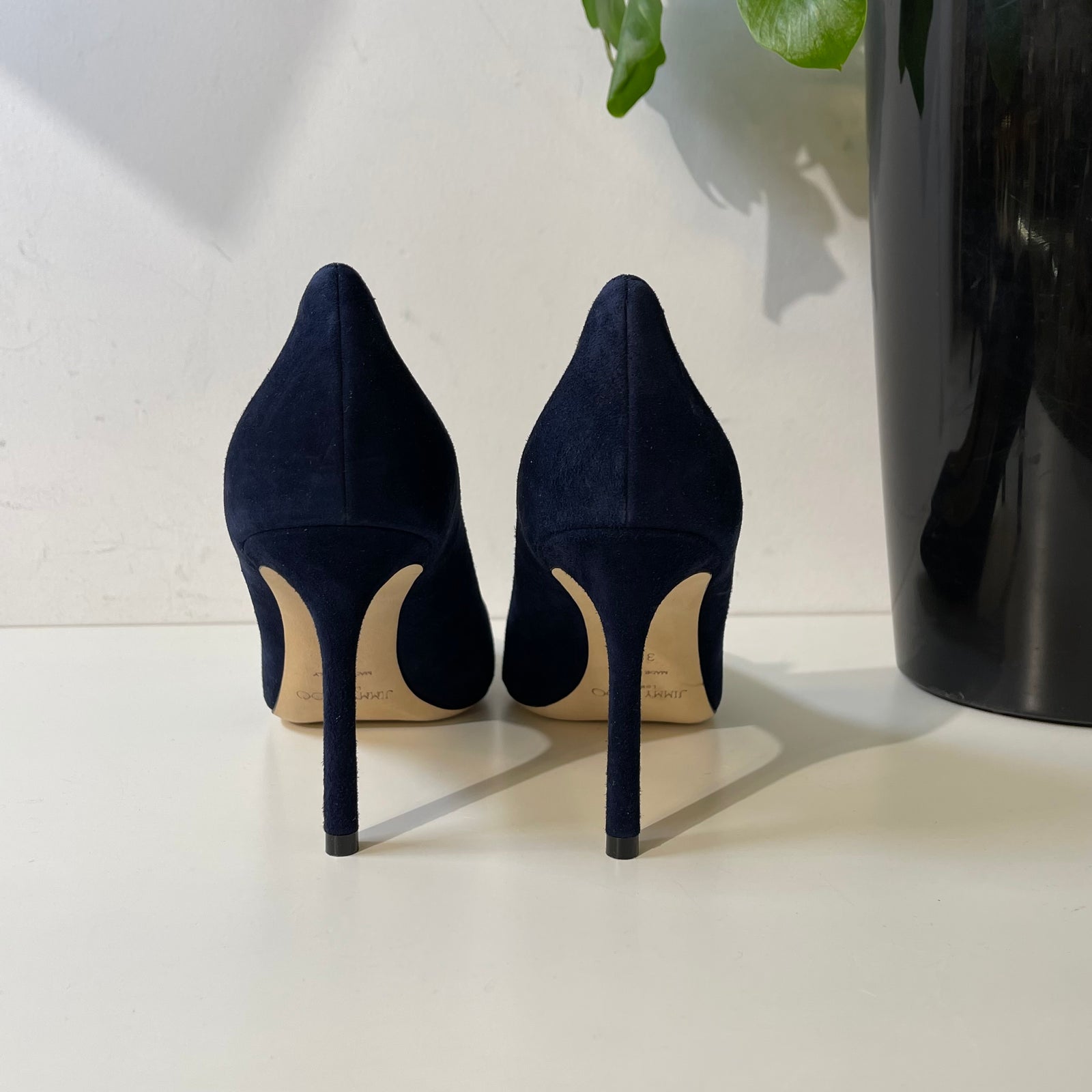 Romy Blue Suede Heels