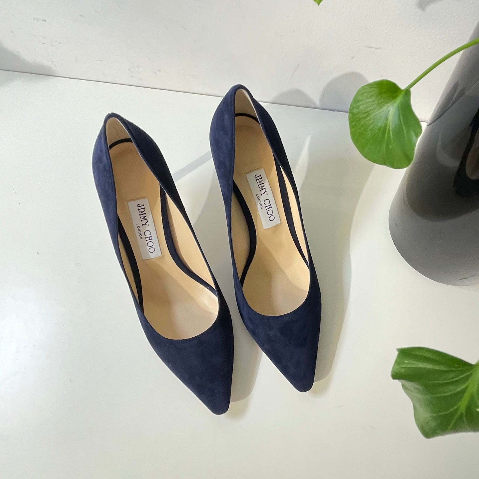 Romy Blue Suede Heels