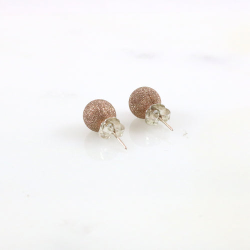 Rose Gold Ball Earrings