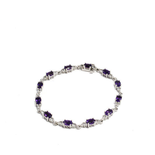 Sterling Silver Amethyst Bracelet