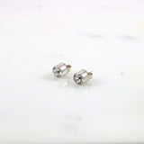 White Stud Earrings