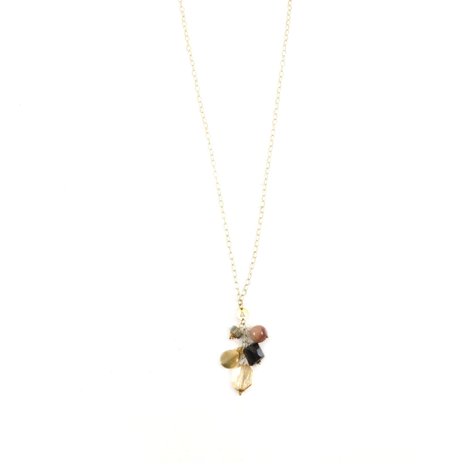 Crystal Cluster Lariat Necklace