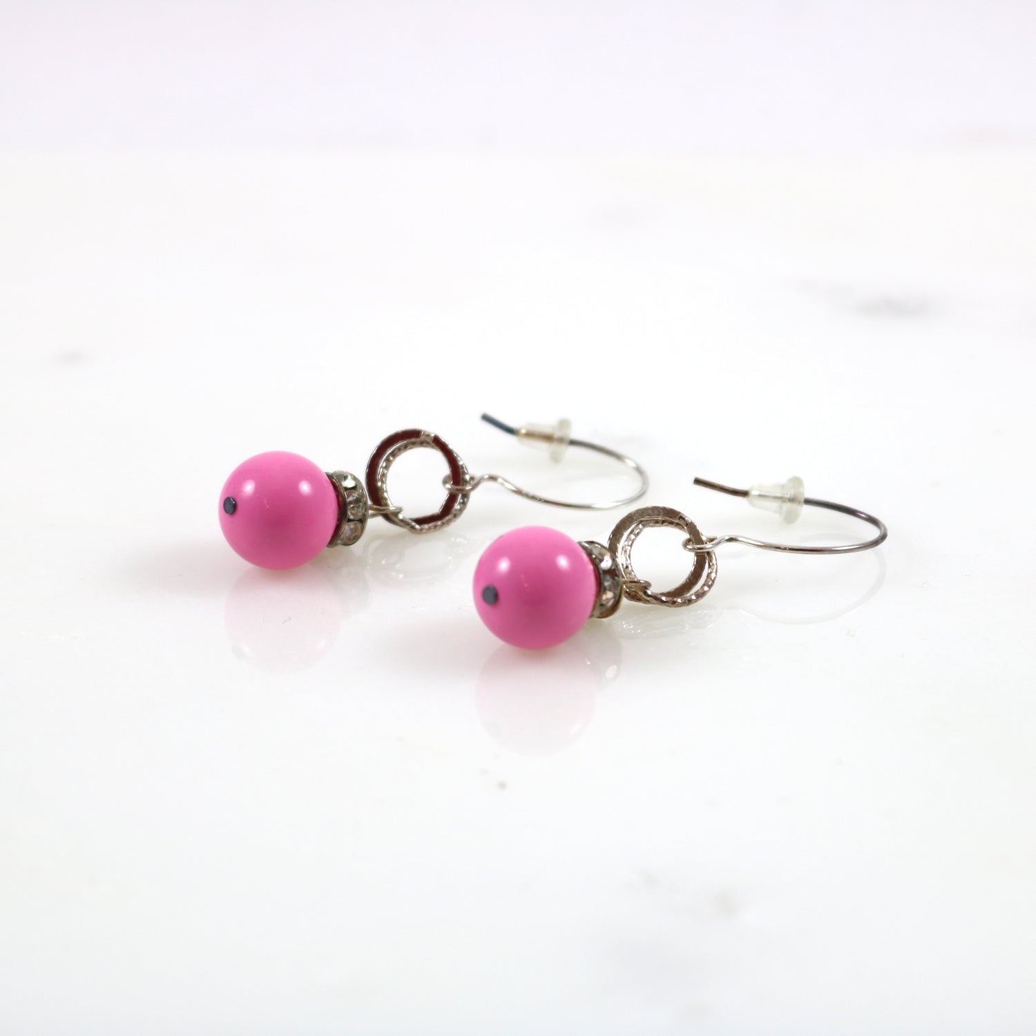 Hot Pink Drop Earrings