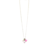 Hot Pink Cluster Necklace