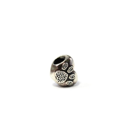 I Love my Pet Paw Print Charm