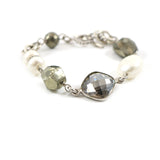 Pearl Lariat Necklace & Bracelet Set