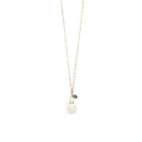 Large White Sparkle Pendant Necklace