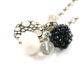 Black & White Cluster Necklace