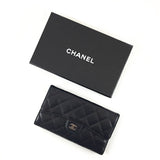 Black Quilted Tri-Fold Wallet