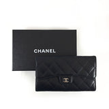 Black Quilted Tri-Fold Wallet