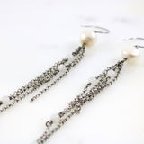 Pearl with Chains Drop Earrings