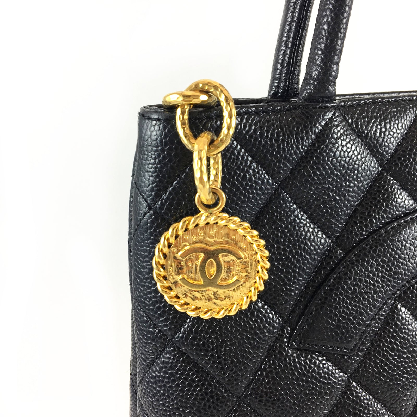 Caviar Quilted Medallion Tote