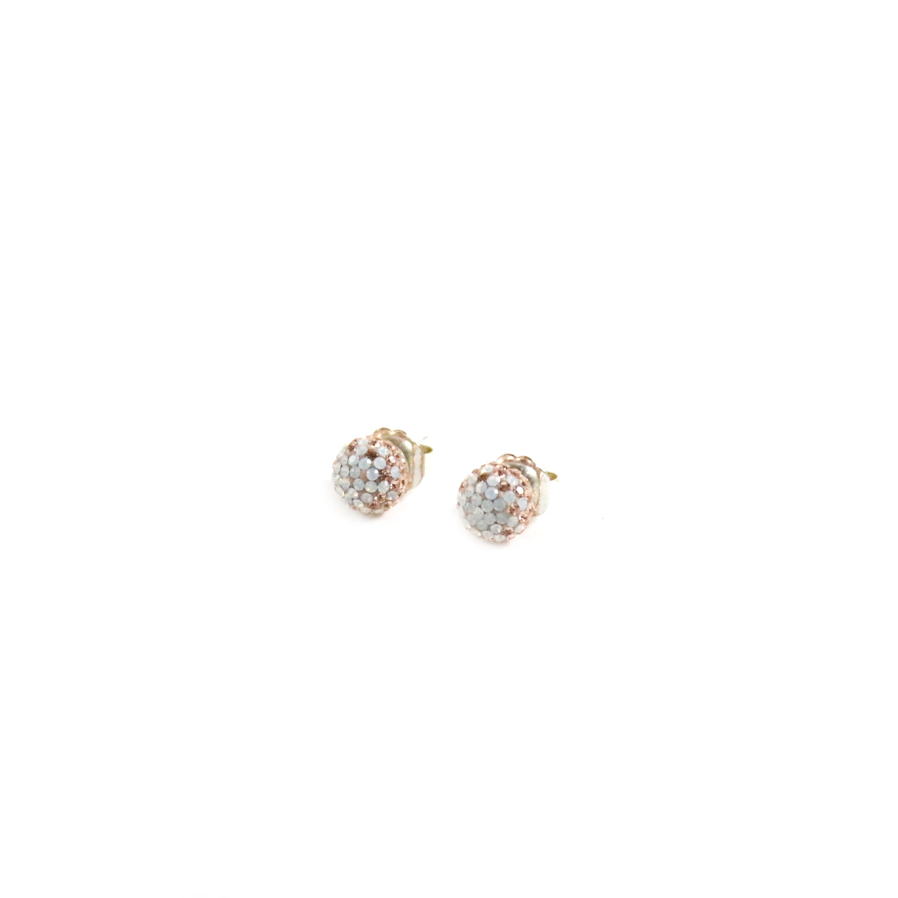 Champagne Fade Sparkle Ball Earrings
