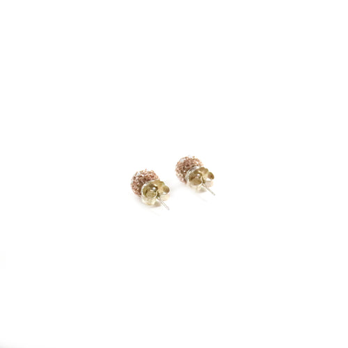 Champagne Fade Sparkle Ball Earrings