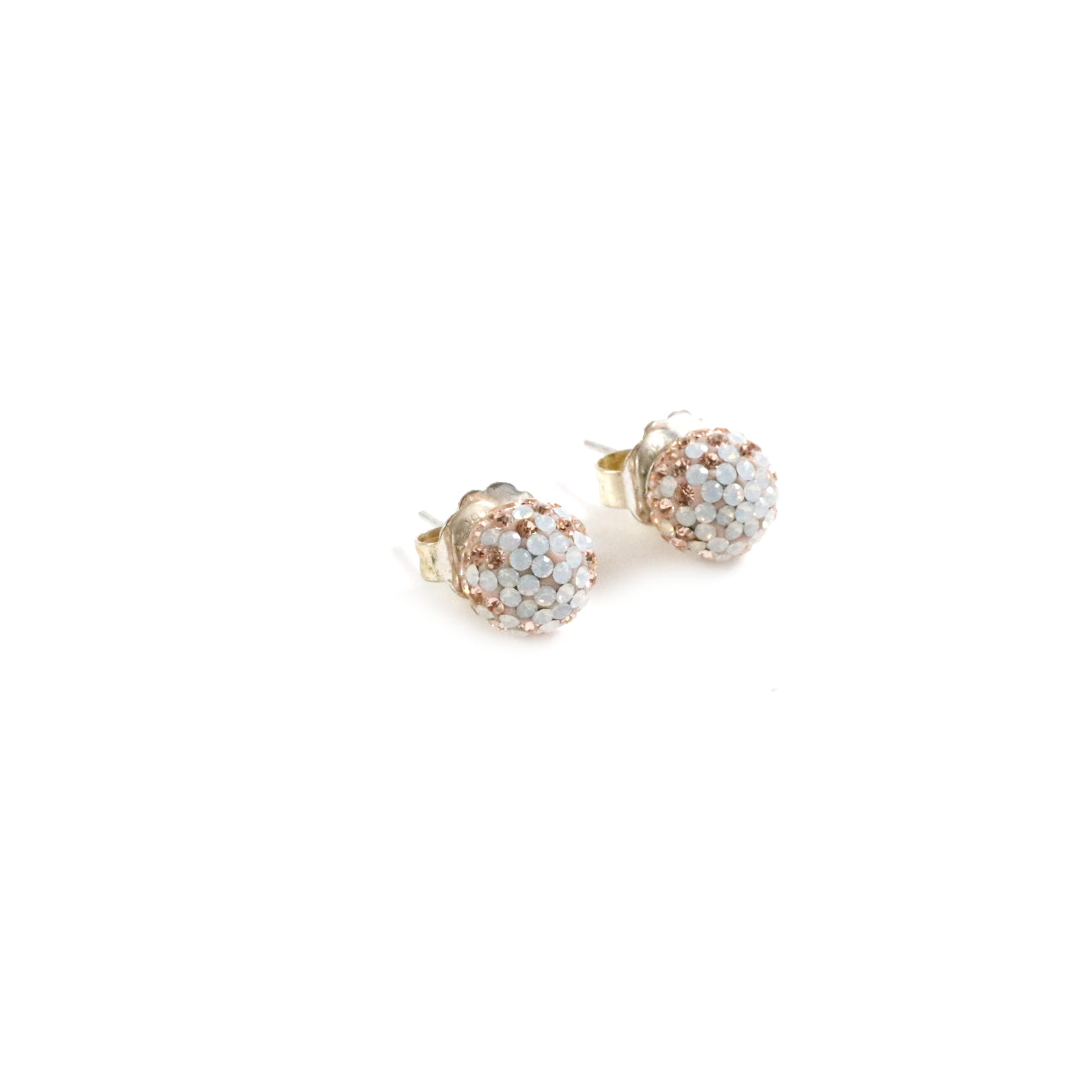 Champagne Fade Sparkle Ball Earrings
