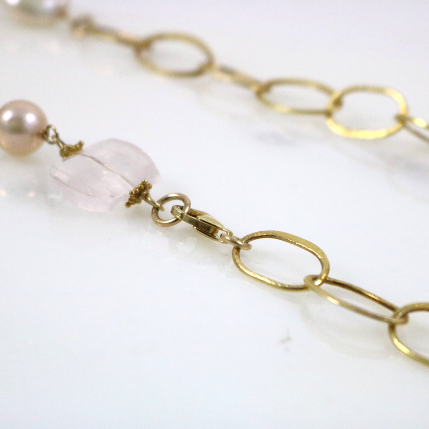 Quartz and Baroque Pearl Necklace