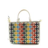 Embroidered Satchel