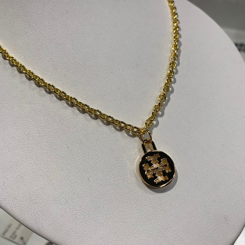 Repurposed Tory Burch Pendant Necklace