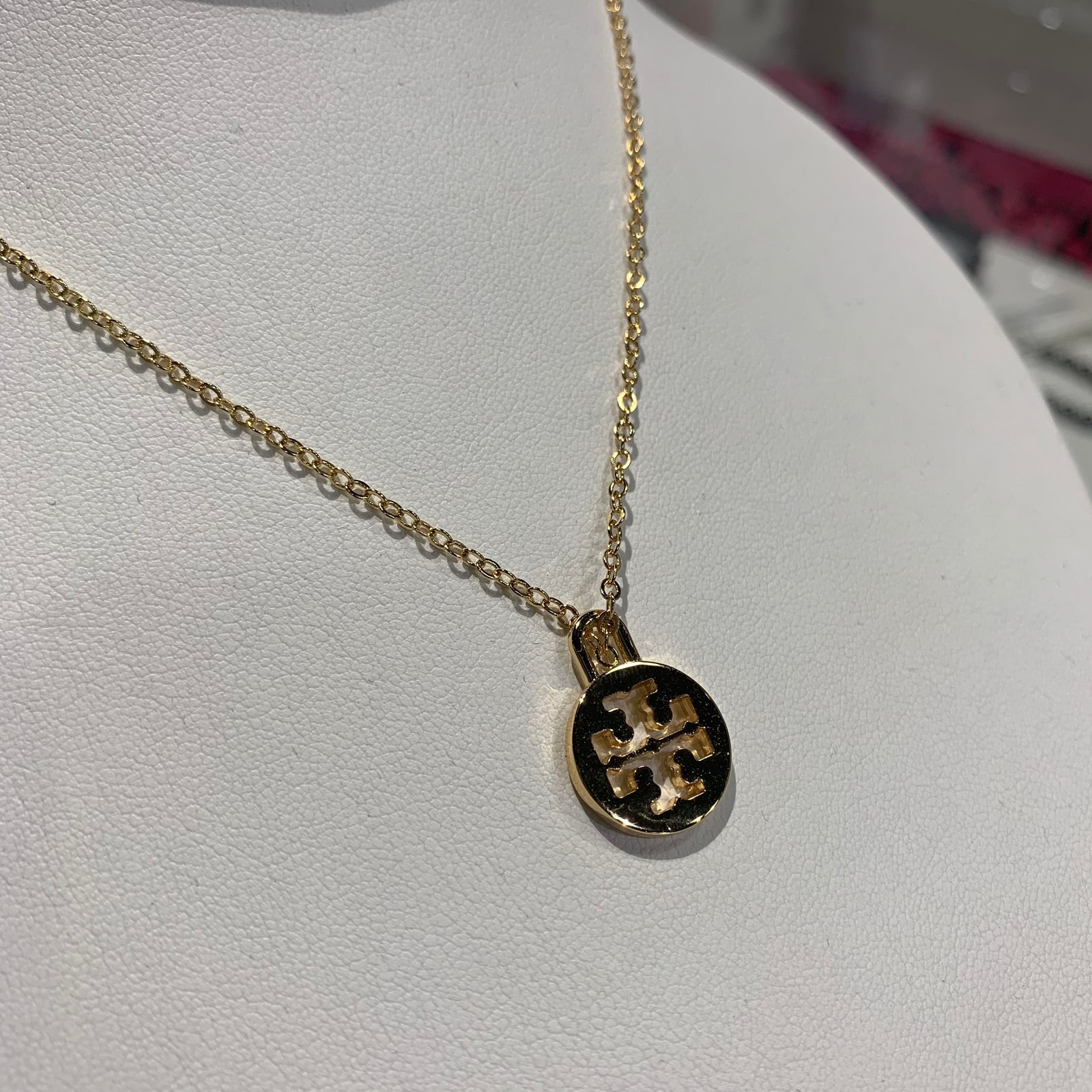 Repurposed Tory Burch Pendant Necklace