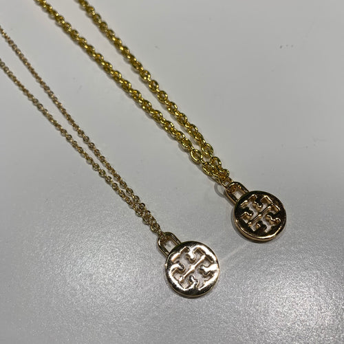 Repurposed Tory Burch Pendant Necklace