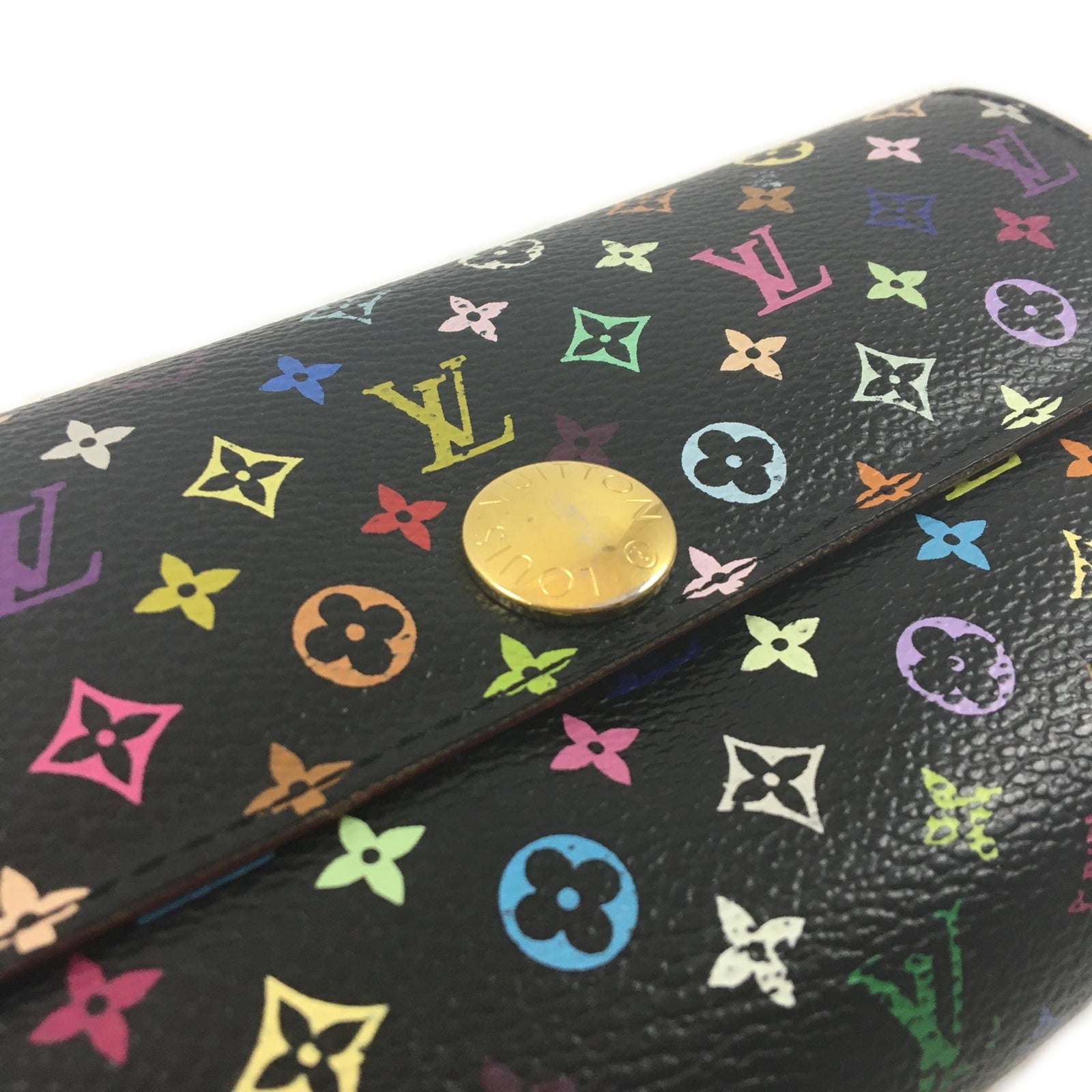 louis vuitton multicolor wallet black