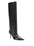knee-length pointed-toe boots