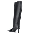 knee-length pointed-toe boots