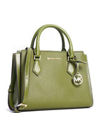 Green Saffiano Satchel Rayne