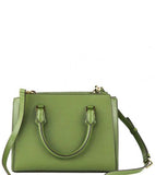 Green Saffiano Satchel Rayne