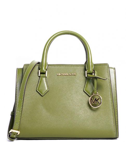 Green Saffiano Satchel Rayne