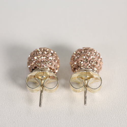 Rose Gold Sparkle Ball Earrings