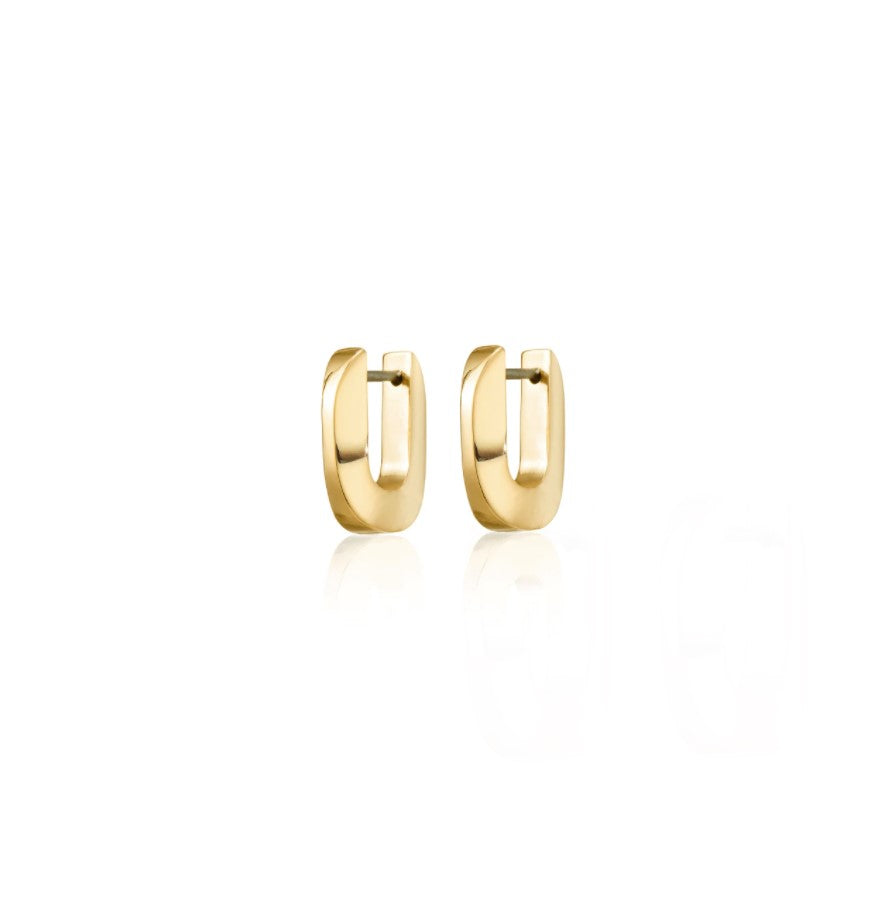 Pleated Huggies Earrings