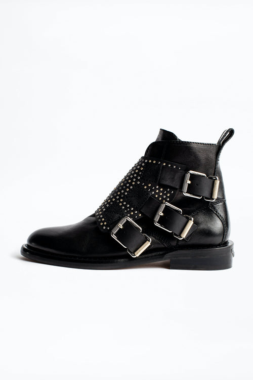 Laureen Flap Studs Ankle Boots 7