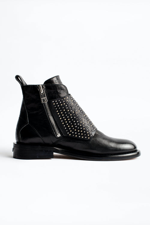 Laureen Flap Studs Ankle Boots 7