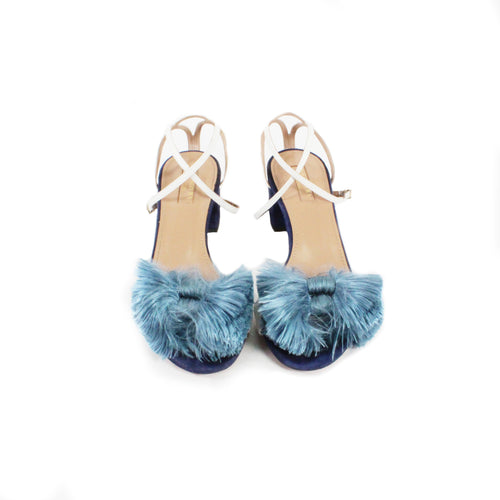 Blue Heel Sandals