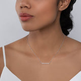Horizontal Diamond Bar Necklace